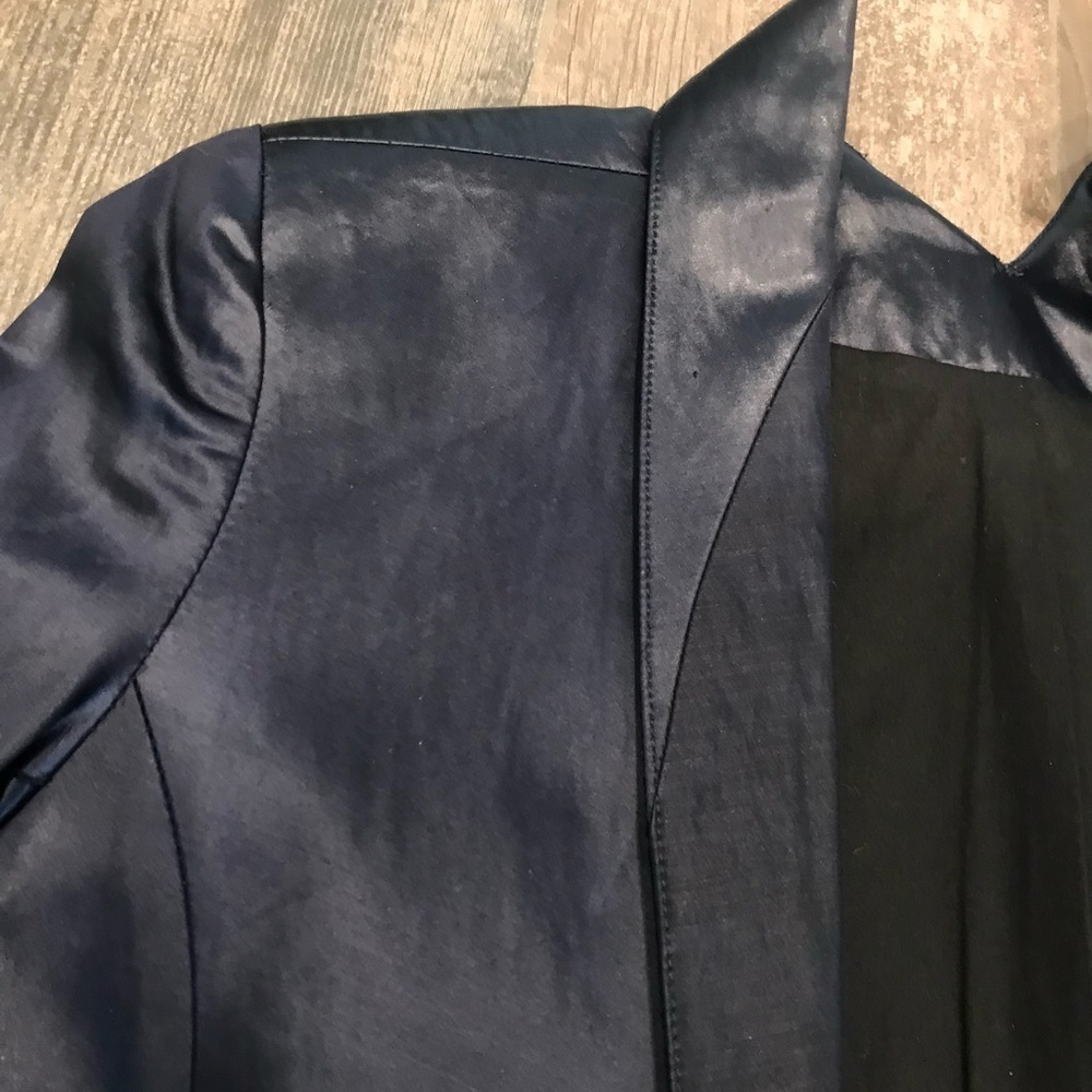 Theyskens Theory Cupro Tuxedo Blazer Sz Small? Na… - image 6